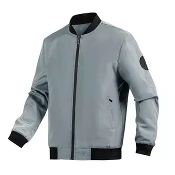 New Jacket Baseball Collar Cardigan Jacket Men s Short Top Jacket Loose L серый