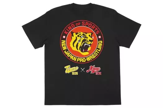 New Japan Pro Wrestling Hanshin Tigers x New Japan Pro Wrestling Collaboration 2024 L 5756102078 T-shirt чёрный