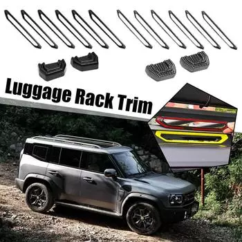 New Jetour 2025 2025 Jetour T2 Carbon Fiber Style Roof Cover Rack Decorative Plate Strip Luggage матовый черный