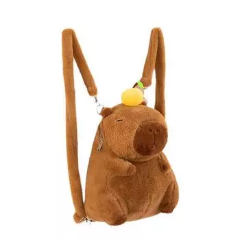 New Kawaii Plushie Doll Capybara Plush Backpack Handbag Animals Soft Children s Bag Toy Shoulder Bag Funny Birthday Gifts Deco about 35cm