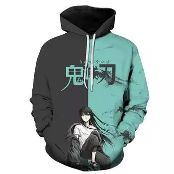 New Kimetsu No Yaiba Demon Slayer Men and Women Sweatshirts 3D Printed Casual Boy Girl Kids Hoodies Pullover Anime Coats Tops S
