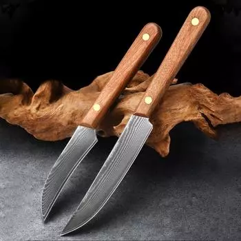 New kitchen knife edge Damascus steel fruit knife home suitable for cutting meat and vegetables knife tool ladies easy to use