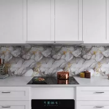 New Kitchen Stickers Oil-proof and Waterproof Self-adhesive Stove High Temperature Resistant Firewall Wallpaper Wall Stickers 40cmX1m