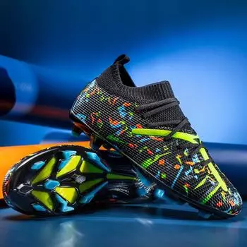 New knitted FAG nail grass football shoes sports shoes men s soccer shoes 35