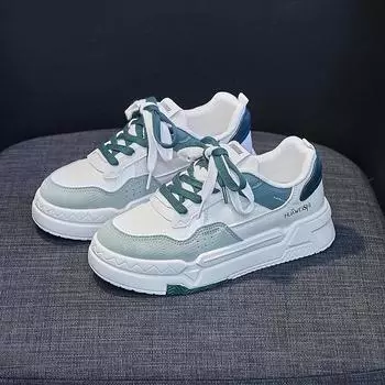 New Korean Version Students Breathable Casual Sneakers Women Comfortable Soft Bottom Platform Shoes Zapatillas Mujer 2024 35 бежевый