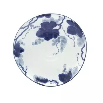 New Kyoto Obanzaiyasan Series Aizome Grape 60 triangles 1 plate