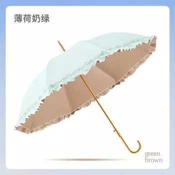New lace umbrella girl series small fresh long handle umbrella strong and durable umbrella high value light luxury sun umbrella