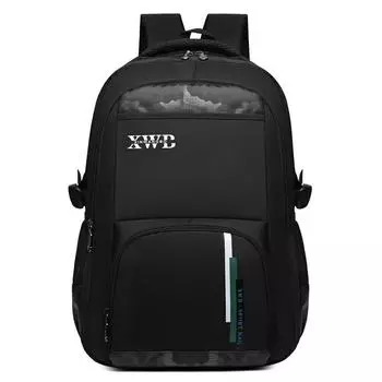 New large-capacity backpack, casual and fashionable primary and secondary school student schoolbag, simple spine protection and burden reduction серый