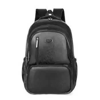 New large-capacity backpack solid color anti-splashing leisure middle school student schoolbag travel business commuter backpack