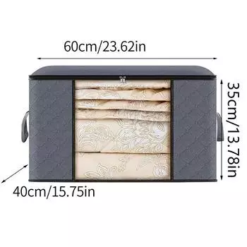 Новая большая вместительная сумка для хранения одежды, складные контейнеры для хранения одеял для организации шкафа в спальне светло-серый