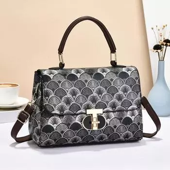 New Large Capacity Fashion All-in-one Printed Handbag Simple Texture Single Shoulder Crossbody Bag Fashionable .