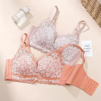 New latex cotton small cup medium and thick steel rim bra sexy adjustment lace non-magnetic latex 70AB