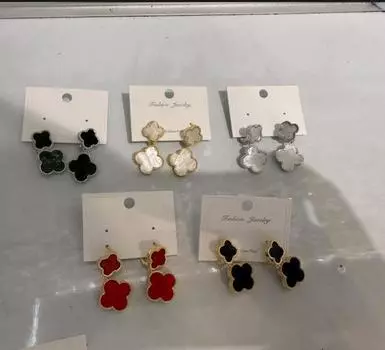 New Leaf Grass Earnail High quality Flower shaped Earrings Sexy Trendy Jewelry 5*3cm белый