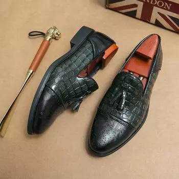 New Leather Designer Men s Dress Formal Casual Business Stylist Wedding Loafers Moccasins Italian Male Oxfords Man Shoes for Men 6