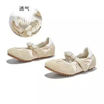 New leather Mary Jane shoes women s 2025 autumn Velcro fashion single shoes versatile German training shoes high-end women s shoes 35