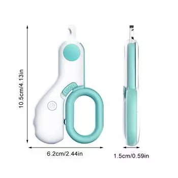 New LED Lights Pet Nail Clippers Professional Pet Nail Clippers Cat Paw Beauty Clippers Puppy Clippers Cat Accessories Cat Care зелёный