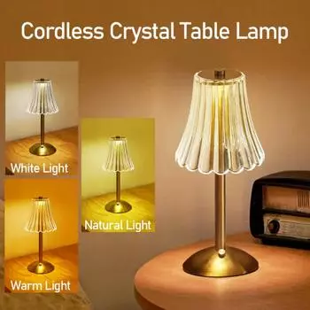 New LED Table Lamp USB Touch Dimming Night Light Eye-Protection Reading Light Bedroom Decor Lighting золотой