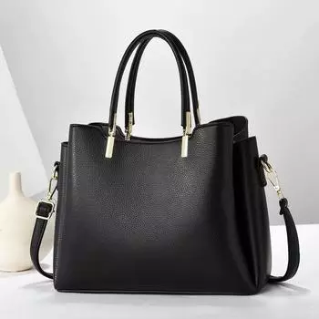 New Light Luxury Bag Female Retro Simple Handbag with A Single Shoulder Oblique Cross Bag Texture Foreign Style Princess Bag .