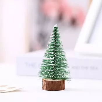 New lighthouse-shaped flocked cedar tree, tabletop Christmas tree ornament, Christmas ornament, mini pine needles