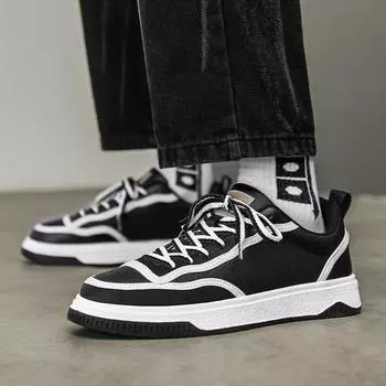 New low-top casual shoes men s shoes microfiber fashion versatile retro niche board shoes Korean version ins trendy shoes simple style 39 белый