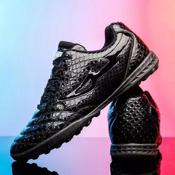 New luminous dragon scale football shoes student personality indoor and outdoor sports training large size broken nail sneakers 35