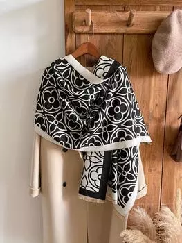 Новый роскошный дизайн зимние кашемировые накидки шарфы женские шали шарфы леди пашмина буфанда одеяло женские палантины теплые толстые