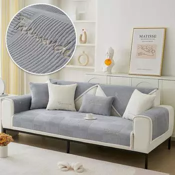 New Luxury Lambs Velvet Sofa Towel Thicken Plush Couch Cushion Universal Sofa Pad For Living Room Sectional Sofa Mat Home Decor 70x70