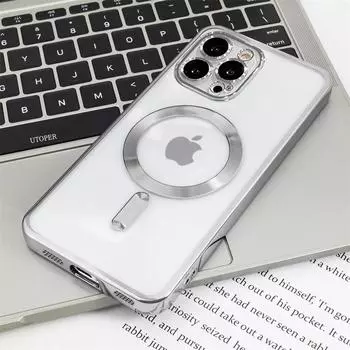 Новый прозрачный магнитный чехол Magsafe для iPhone 15 14 13 12 11 Pro Max Plus, силиконовый пыленепроницаемый сетчатый противоударный защитный чехол Magsafe For iPhone 12