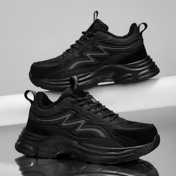 New Male Plush Shoes Men s Snow Boots Winter Fleece Cozy Warm Boots Cotton Outdoor Comfortable Sneakers Shoes Casual Shoes 39