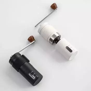 New Manual Coffee Grinder Internal Adjustable Setting Coffee Hand Grinder Home Gift Portable Hand Coffee Stainless Steel Grinder чёрный