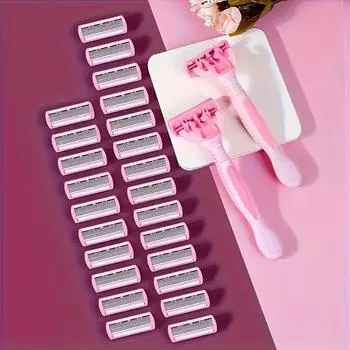 Новая ручная женская безопасная бритва для удаления волос на теле в зоне бикини, 6-слойная бритва из нержавеющей стали, подравнивание волос на теле