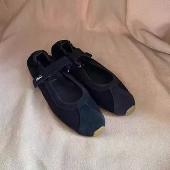 New Mary Janes Flats Shoes Ballet Casual Sneakers Women Sandals Loafers Trend Summer Shallow Dress Suede Comfort Zapatos Mujer 35