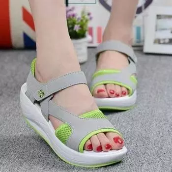 Новые сандалии Matsuda Sole на толстой подошве с покатым каблуком, дышащие, трясущиеся туфли, женская сетчатая обувь, удобная спортивная повседневная женская обувь 36 красный