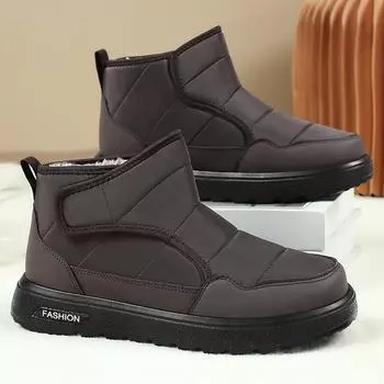 New Men Boots High Quality Winter Fur Keep Warm Ankle Snow Boots Men Winter Rubber Work Boots Men Sneakers Boots Big Size 39-45 39