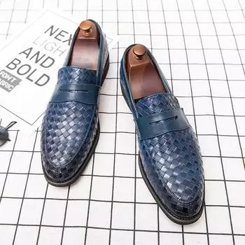 New Men Business Loafers Men Slip-on Casual Elegant Fashion Shoes American Gentleman Social Travel Shoes Men Size 38-48 38