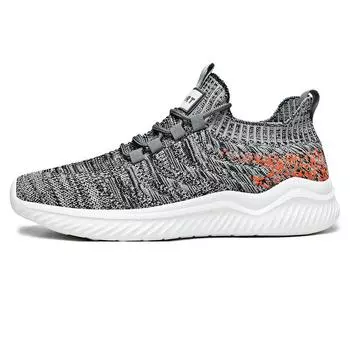 New Men Casual Shoes Outdoor Lac-up Men Shoes Lightweight Comfortable Breathable Walking Sneakers Tenis Masculino 39 серый