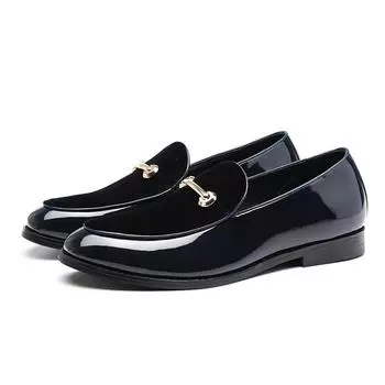 New Men Dress Shoes Shadow Patent Leather Luxury Fashion Groom Wedding Shoes Men Luxury Italian Style Oxford Shoes Big Size 48 6 чёрный