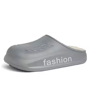 New men plus cotton winter warm sandals indoor large size men s shoes Add cotton for warmth slippers 38-39