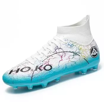 New men s and women s breathable high-top long broken nails football shoes grass training shoes zapatos de fotball 38