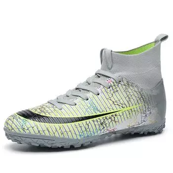New men s and women s breathable professional high-top football shoes, student flat-soled broken nails, adult game training shoes 31