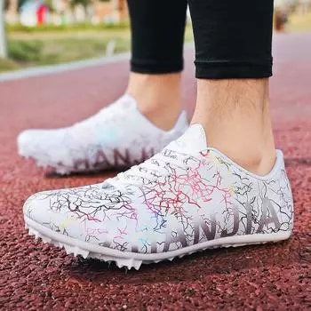 New men s and women s track and field 100-meter shoes comprehensive training shoes student spikes sprinting standing long jump spike shoes 34
