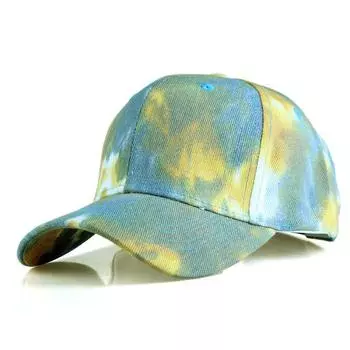 New Men s and Women s Travel Sports Hat Cotton Sun Protection Sun Hat Japanese Street Tie-Dyed Trendy Baseball Cap Hard Top Light brown