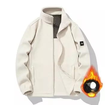 New Men s Autumn and Winter Fleece Jacket, Fleece Jacket, Outdoor Couple Plus Velvet Thickened Insurance XS