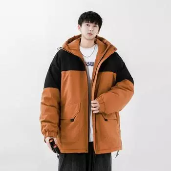 Новый мужской осенне-зимний стиль Корейский стиль Трендовая утолщенная пуховая куртка Универсальная теплая куртка для защиты от холода M