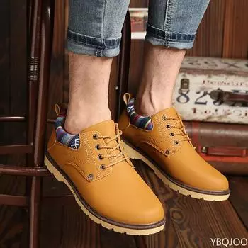 New Men s board Shoes British casual leather shoes Trendy comfortable workwear footwear Fashion lightweight Male Sneakers Homme 39