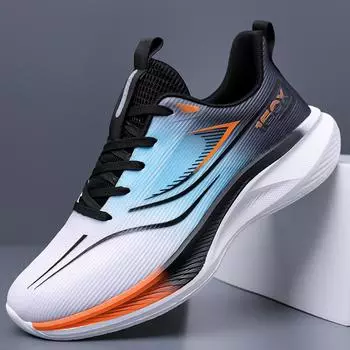 New Men s Breathable Mesh Sneakers Summer Casual Lace Up Walking Comfortable Tennis Footwear Soft Sole Jogging Vulcanized Shoes 38