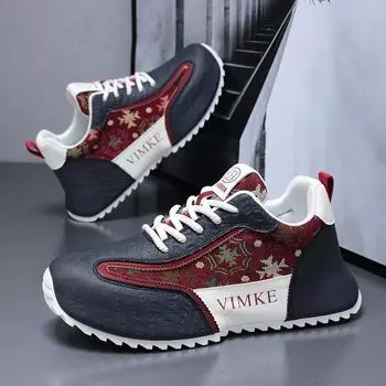 New Men s Breathable Sneakers Color blocked Lace up Large 39-48 Casual Shoes Thick soled Tall Running Shoes Zapatos para hombres 39