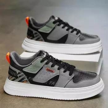 New Men s Breathable Trendy Versatile Casual Soft Sole Breathable Sports Running Shoes Luxury High Quality Board Shoes sneakers 39 чёрный