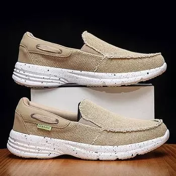 New Men S Canvas Shoes Outdoor Sneakers Soft Men Shoes Breathable Moccasins Men Vulcanized Shoes Men Casual Boat Shoes Big Size 43