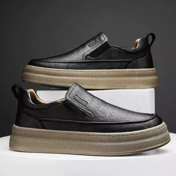 New Men s Casual Loafers Luxury Handmade Formal Shoes Comfort Men Footwear Mocassins Driving Shoes Slip-on Dress Shoes Sneakers 39 чёрный